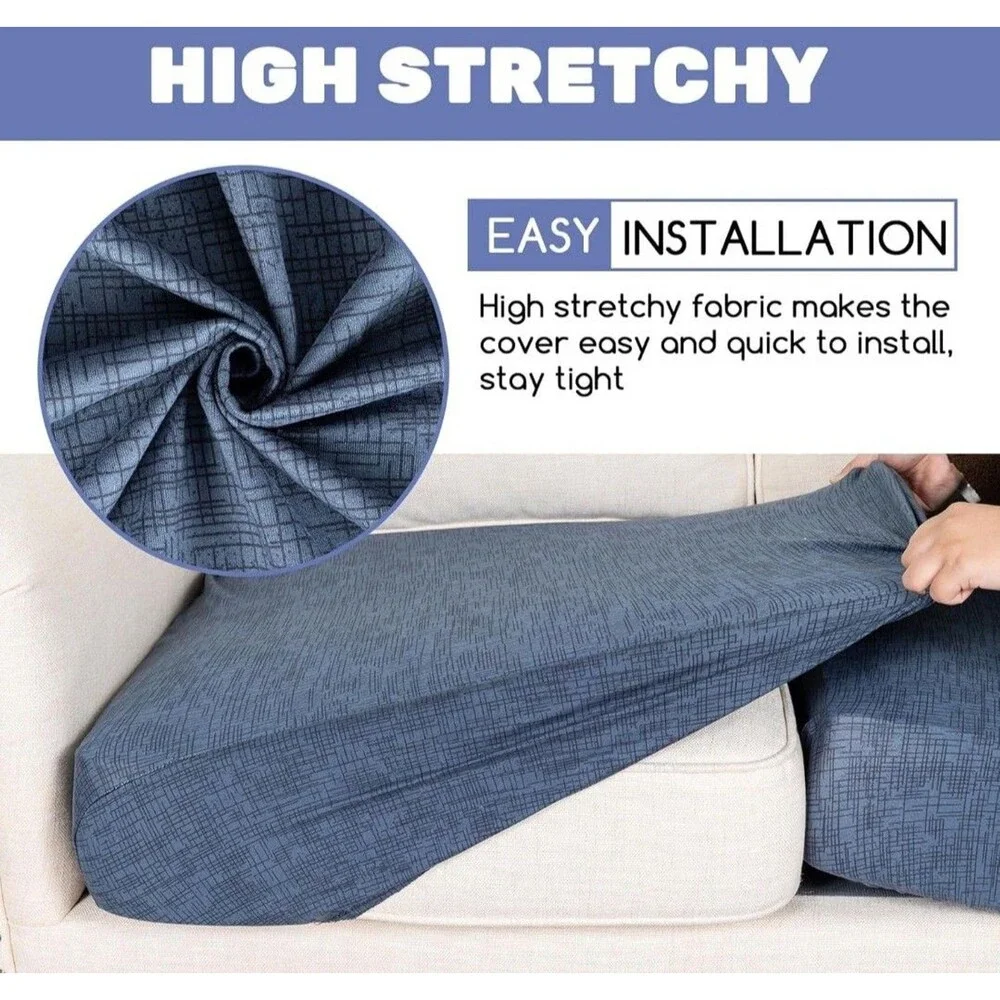 4 Pc Washable Waterproof Sofa Slipcovers  Elastic Furniture Protector Pets Kids